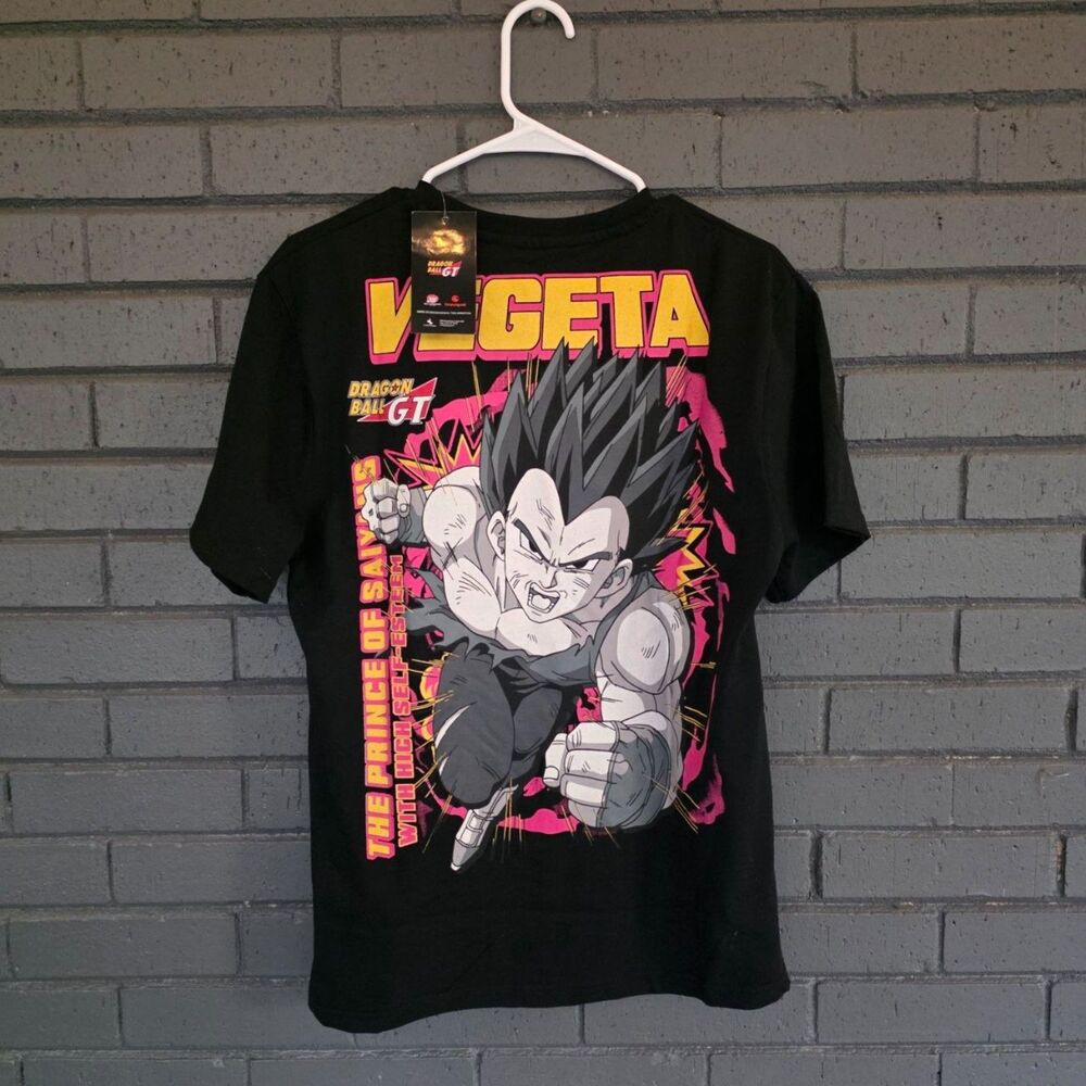 Y2kDragon Ball GT Vegeta Graphic T-Shirt Black Anime Tee